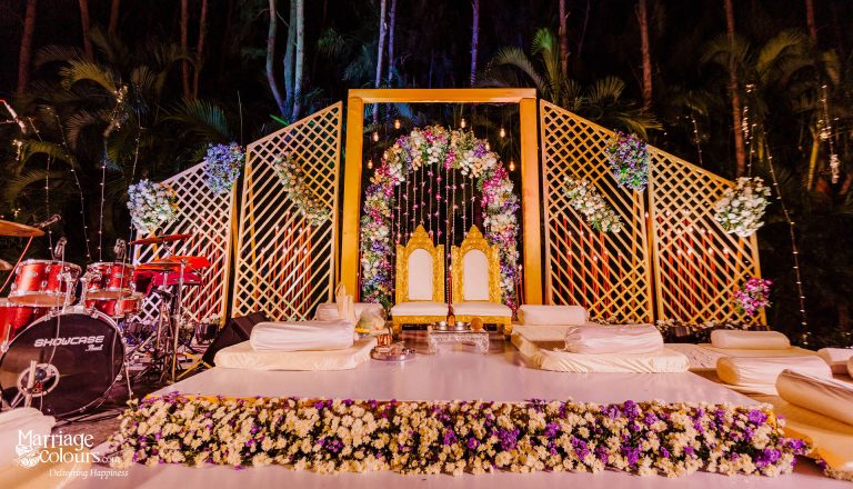 Anushree-Utsava-Engagement-Temple-Bay-stage